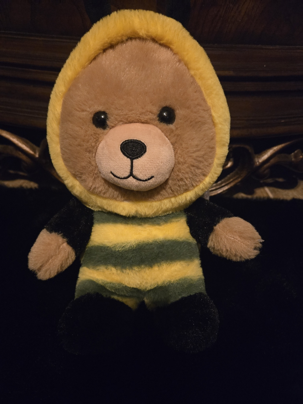 Cute & Cuddly Bumblebee Teddy Bear Plush Stuffed Animal Bee Costume 10" EUC